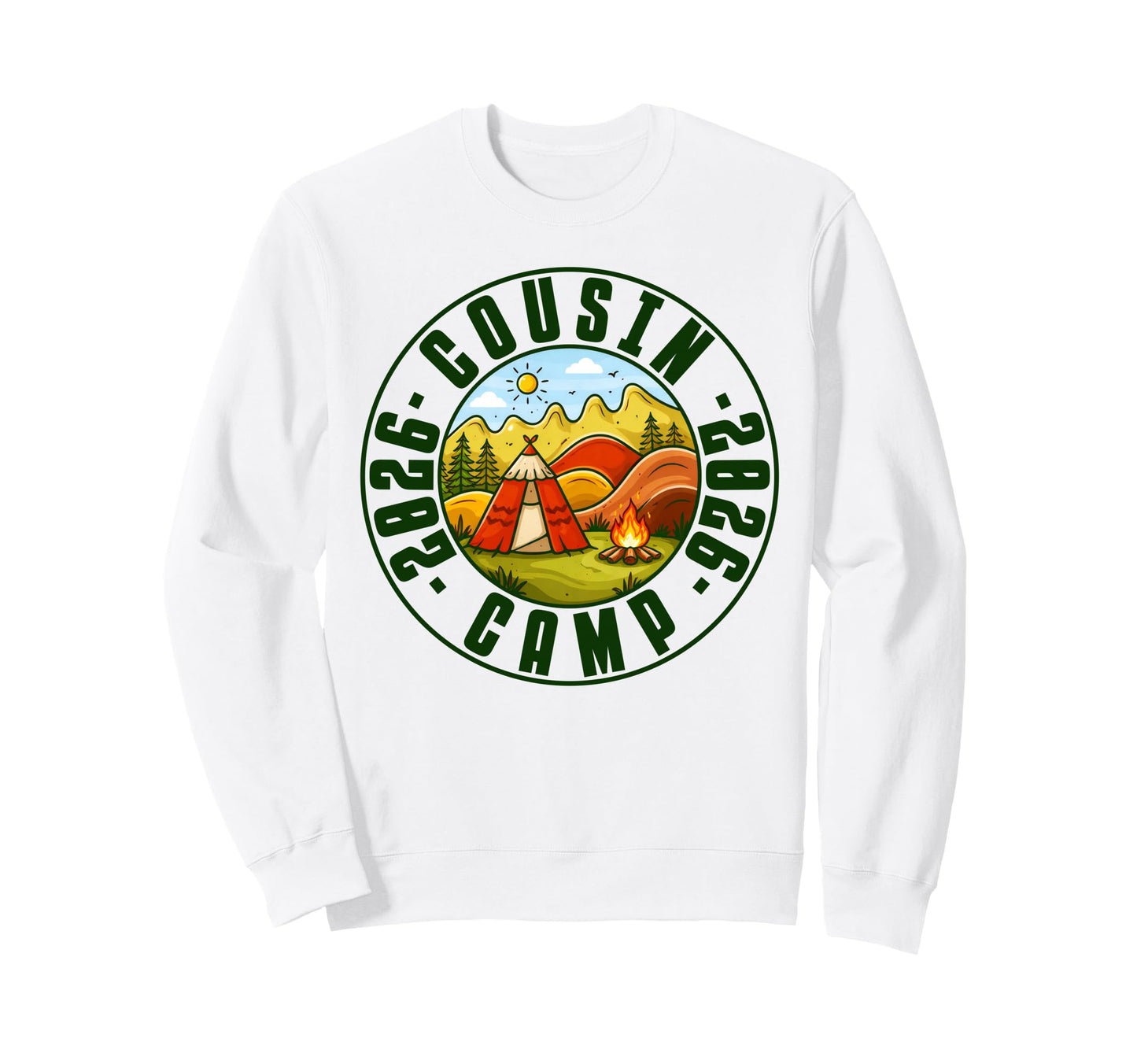 Cousin Camp 2026 Crew Summer Sweatshirt - Novelty Apparel for Adults - T-Shirt, Sweatshirt, Hoodie