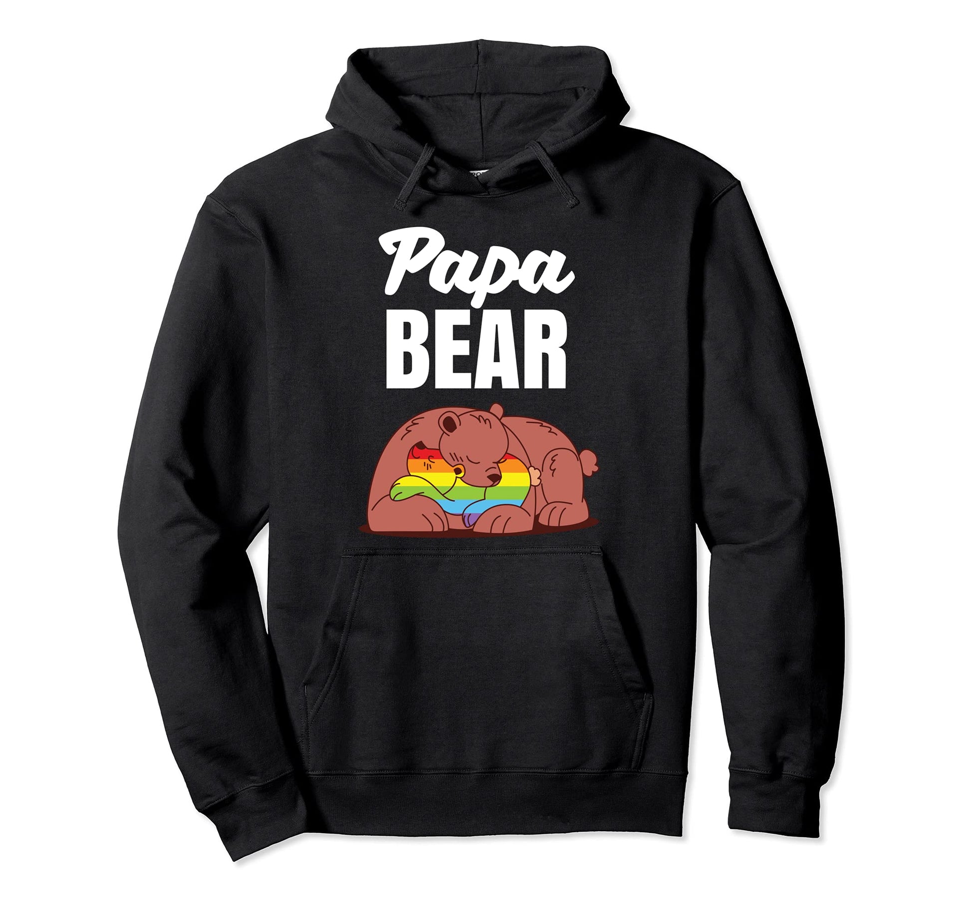 Lgbt Dad Papa Bear Camping Fathers Day Hoodie - Trendy Graphic for Adults - T-Shirt, Sweatshirt, Hoodie
