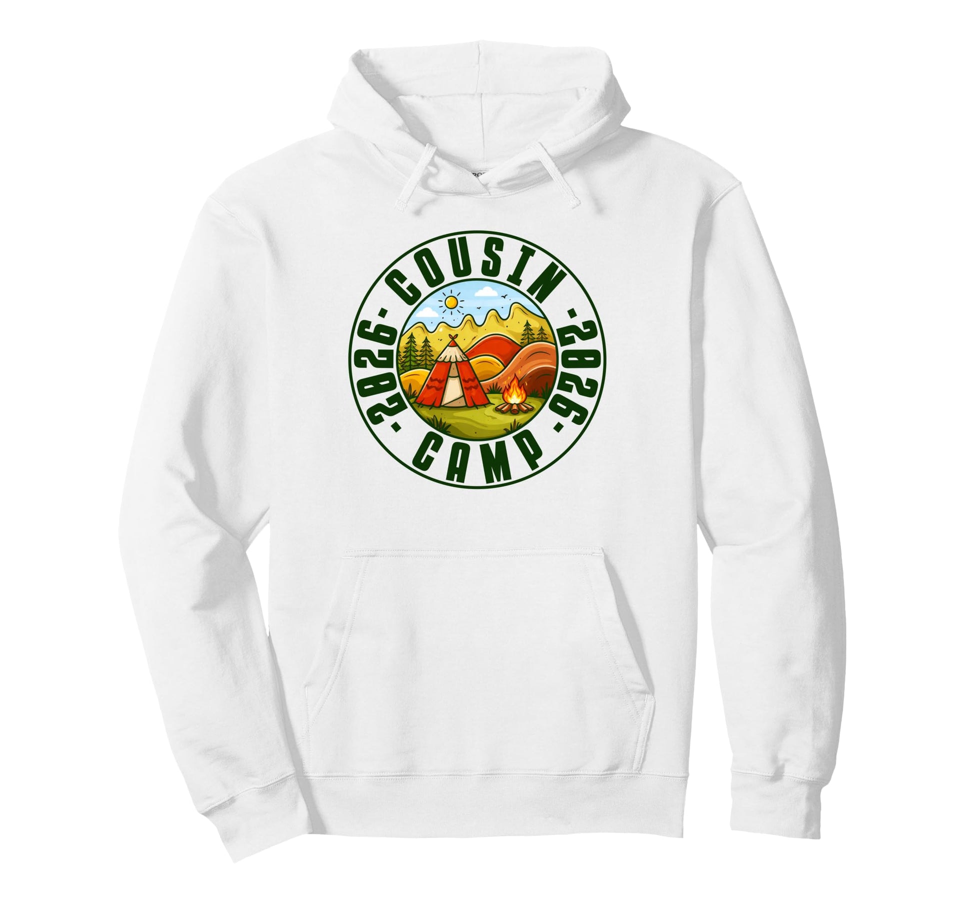 Cousin Camp 2026 Crew Summer Camping Hoodie - Graphic Print for Adults - T-Shirt, Sweatshirt, Hoodie