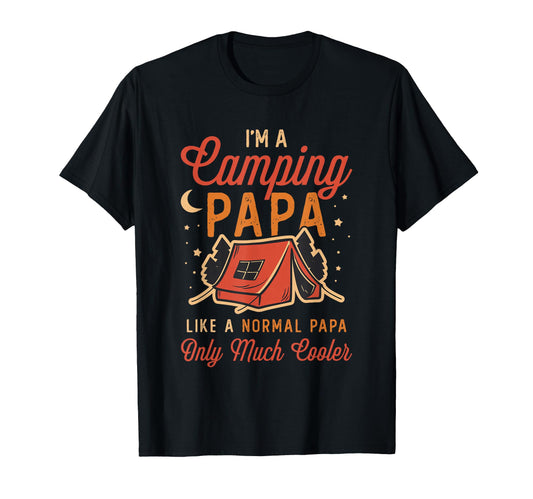 Camping Papa Campfire Dads Camping T-Shirt - Graphic Print Men Women - T-Shirt, Sweatshirt, Hoodie