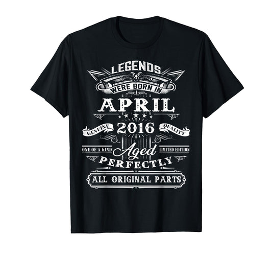 10Th Birthday Gift Legend Born April T-Shirt - Custom Art Print for Adults - T-Shirt, Sweatshirt, Hoodie