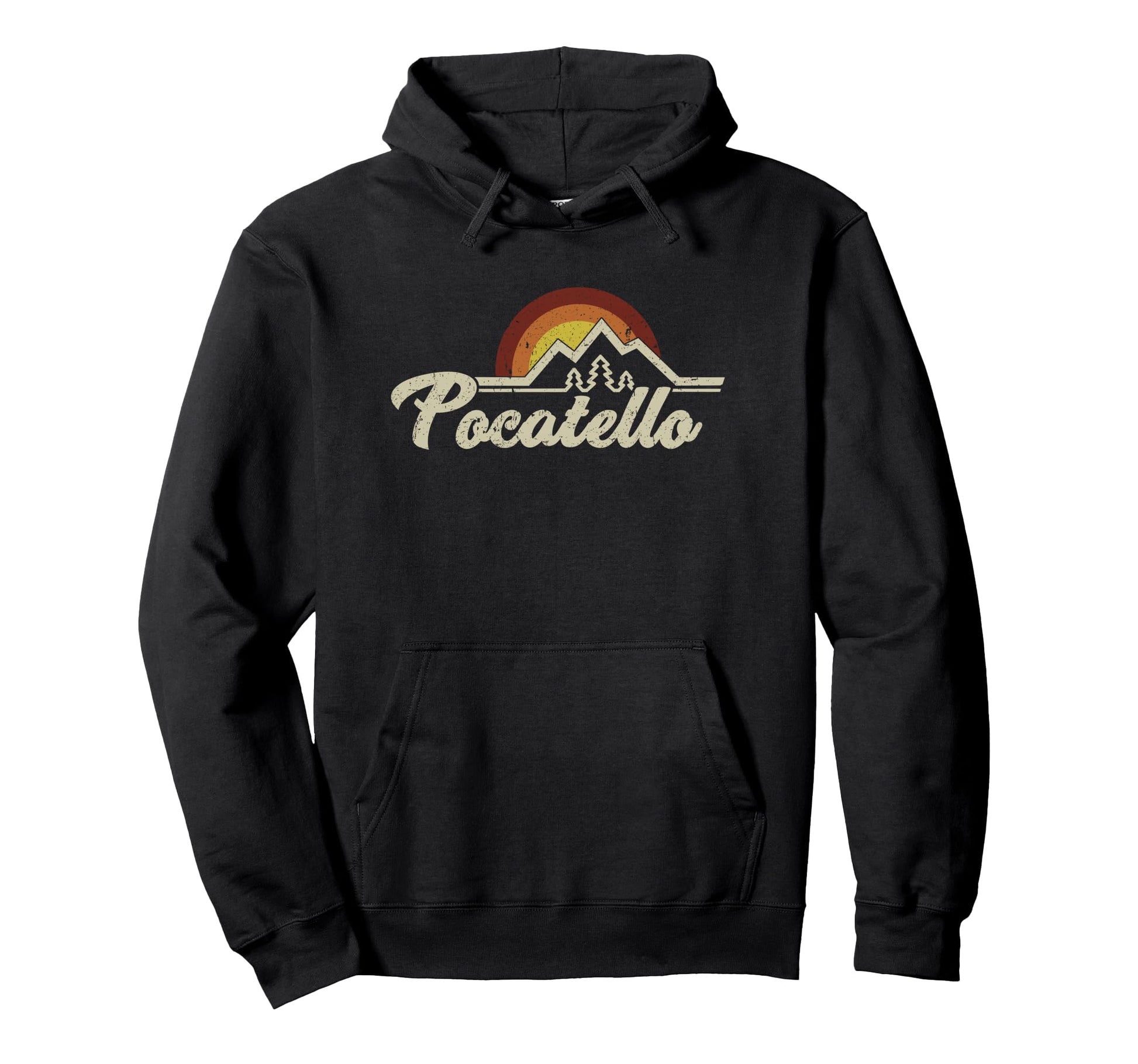 Pocatello Idaho Throwback Hoodie - Fun Novelty Design Unisex - T-Shirt, Sweatshirt, Hoodie