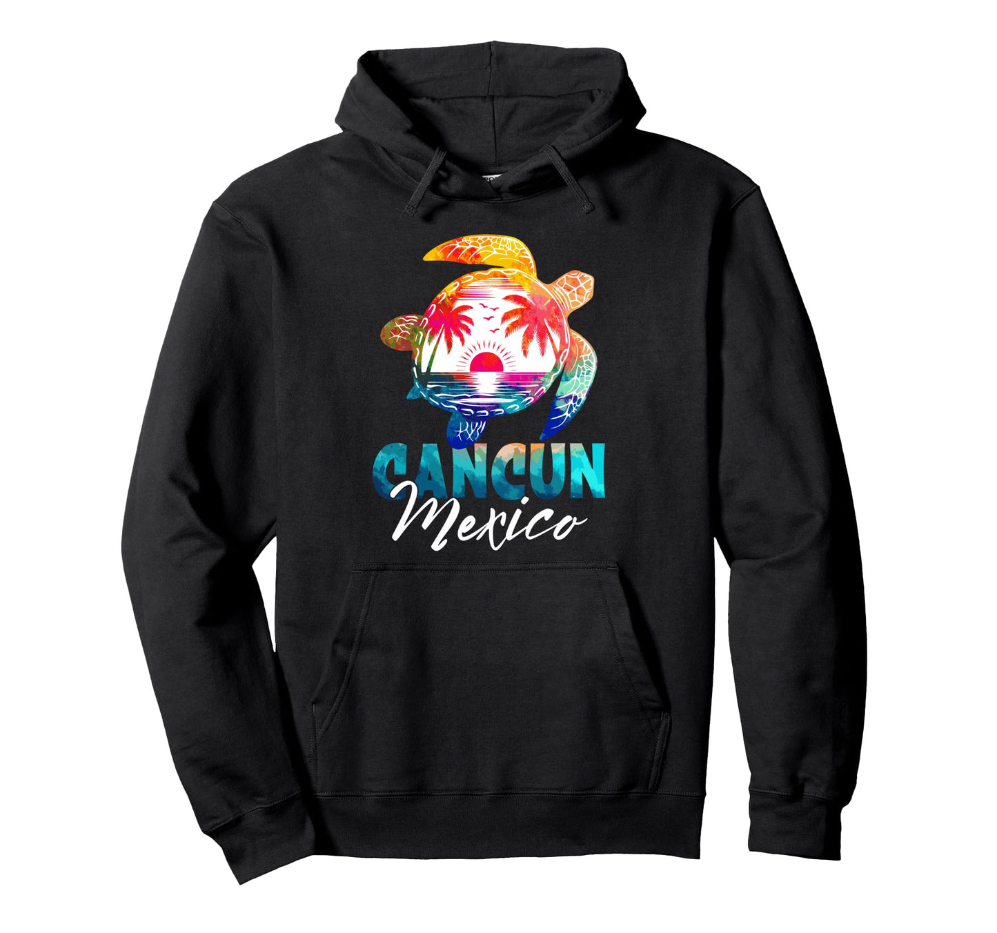 Cancun Mexico Turtle Tropical Hoodie - Casual Everyday Wear for Adults - T-Shirt, Sweatshirt, Hoodie