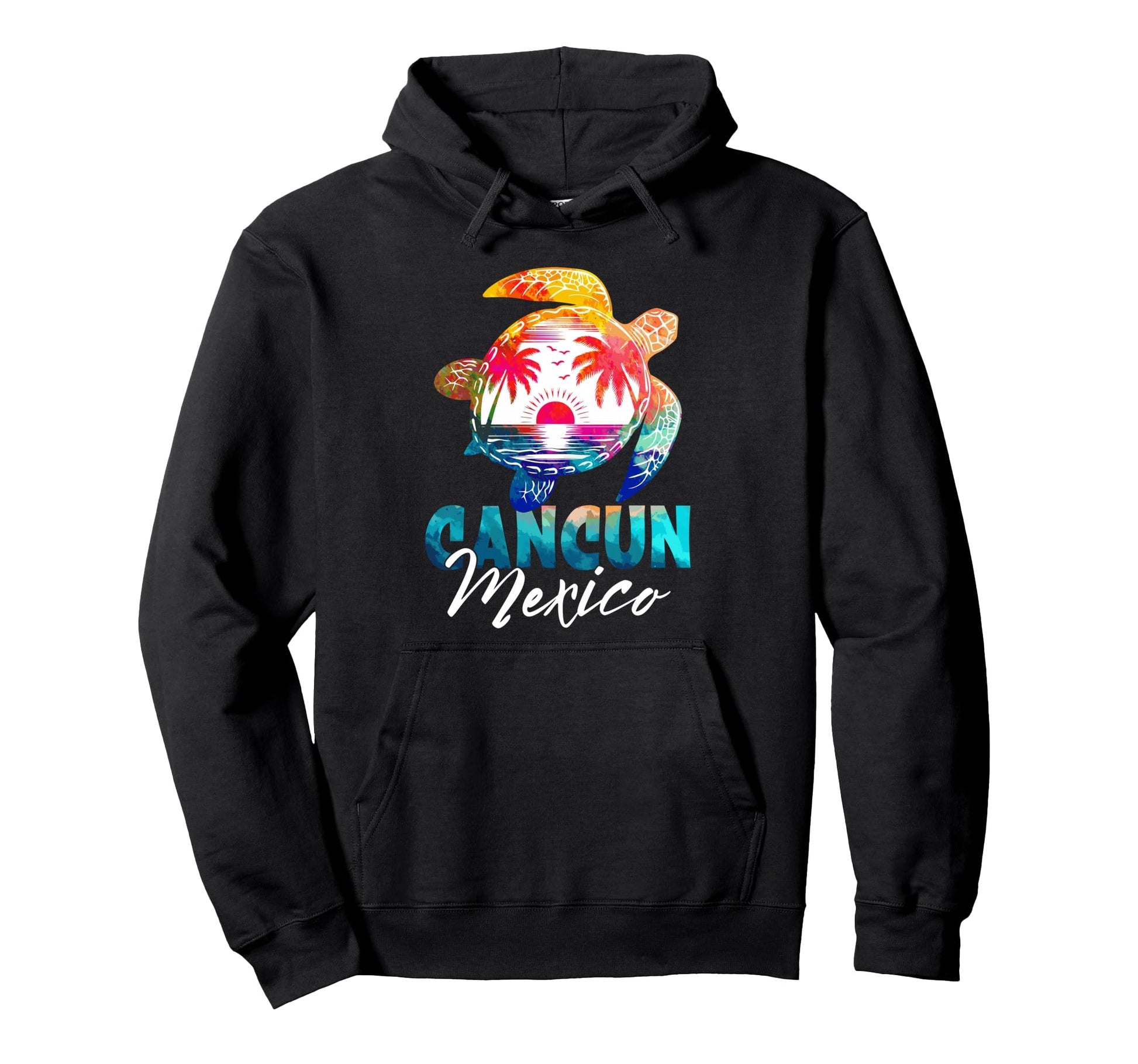 Cancun Mexico Turtle Tropical Hoodie - Casual Everyday Wear for Adults - T-Shirt, Sweatshirt, Hoodie