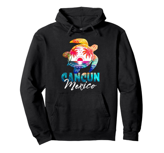 Cancun Mexico Turtle Tropical Hoodie - Casual Everyday Wear for Adults - T-Shirt, Sweatshirt, Hoodie