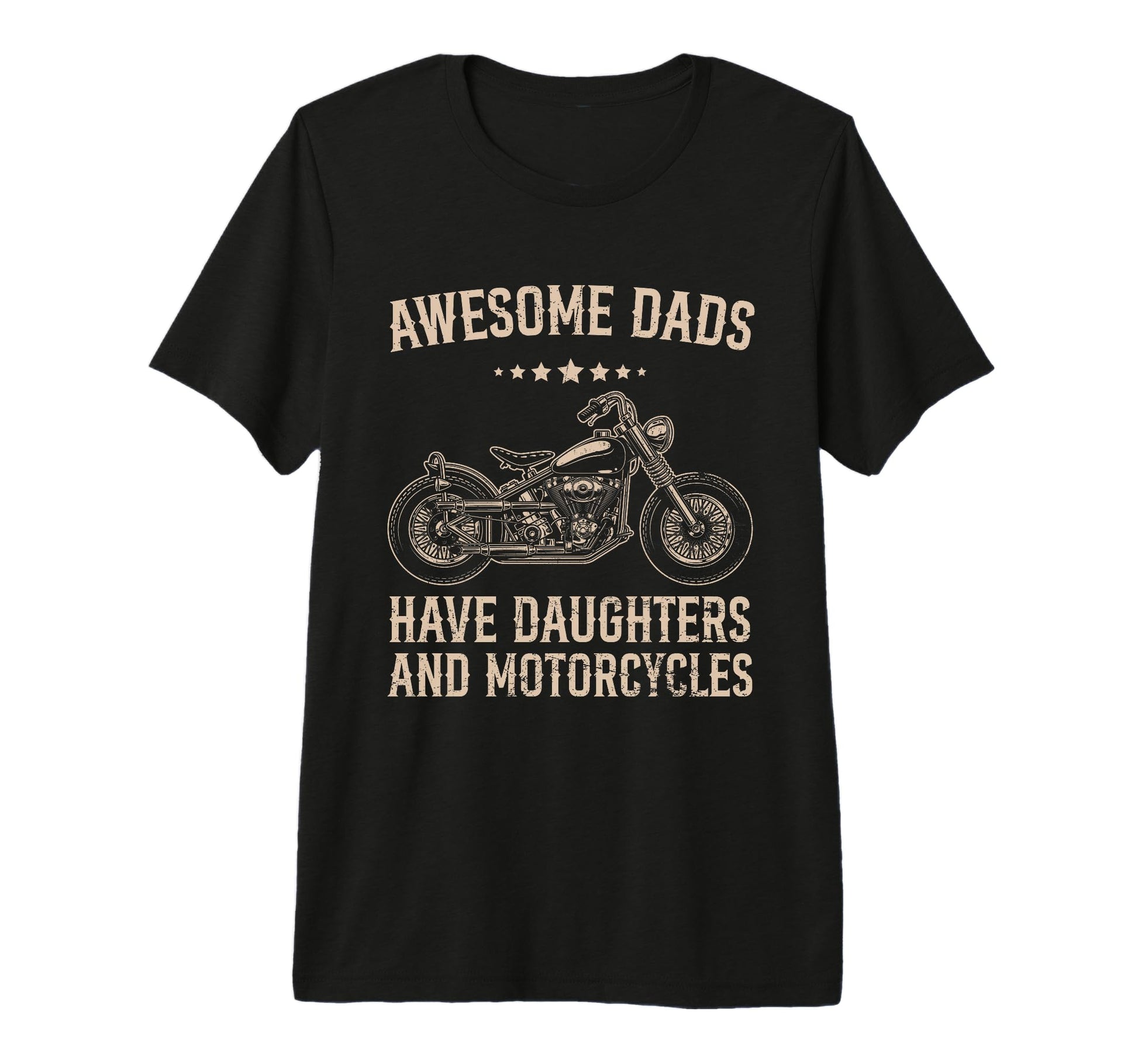 Mens Biker Awesome Dads Have Daughters T-Shirt - Minimalist Print Unisex - T-Shirt, Sweatshirt, Hoodie