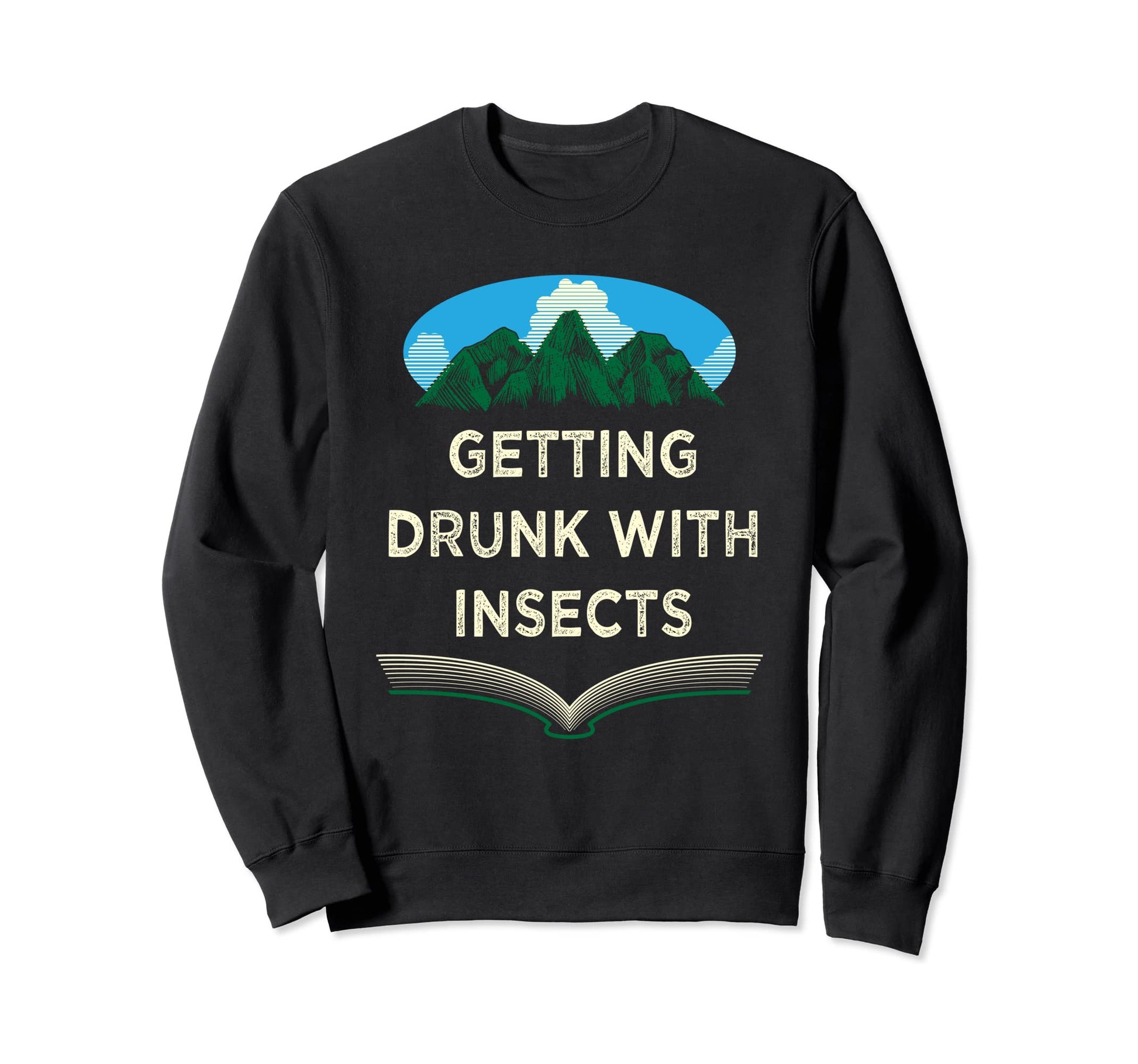 Getting Drunk Insects Camping Dad Sweatshirt - Minimalist Print for Adults - T-Shirt, Sweatshirt, Hoodie