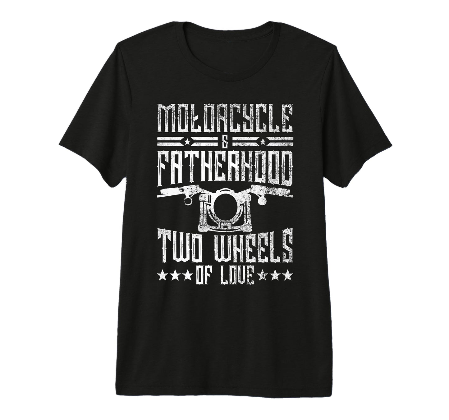 Motorcycle Fatherhood Two Wheels T-Shirt - Fun Novelty Design for Adults - T-Shirt, Sweatshirt, Hoodie