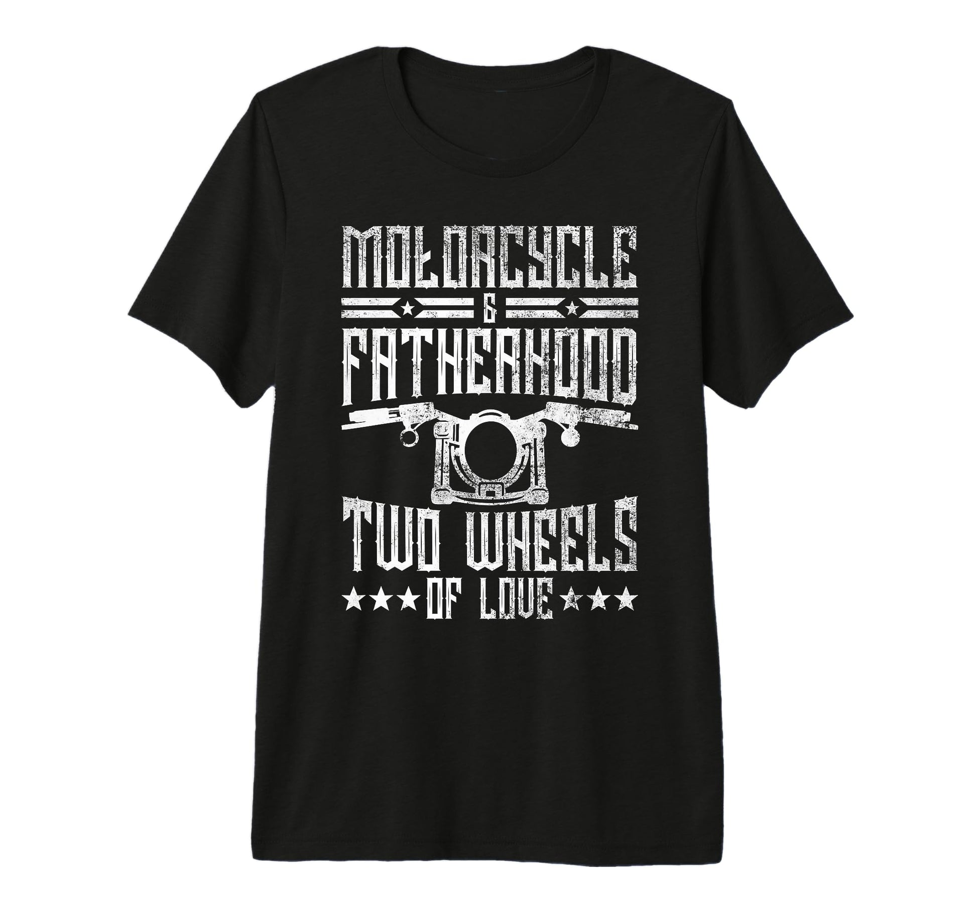 Motorcycle Fatherhood Two Wheels T-Shirt - Fun Novelty Design for Adults - T-Shirt, Sweatshirt, Hoodie