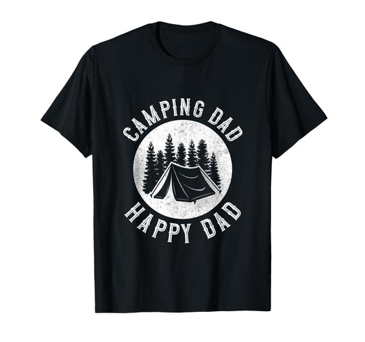 Camping Dad Happy Dad Family Tent T-Shirt - Graphic Print Men Women - T-Shirt, Sweatshirt, Hoodie