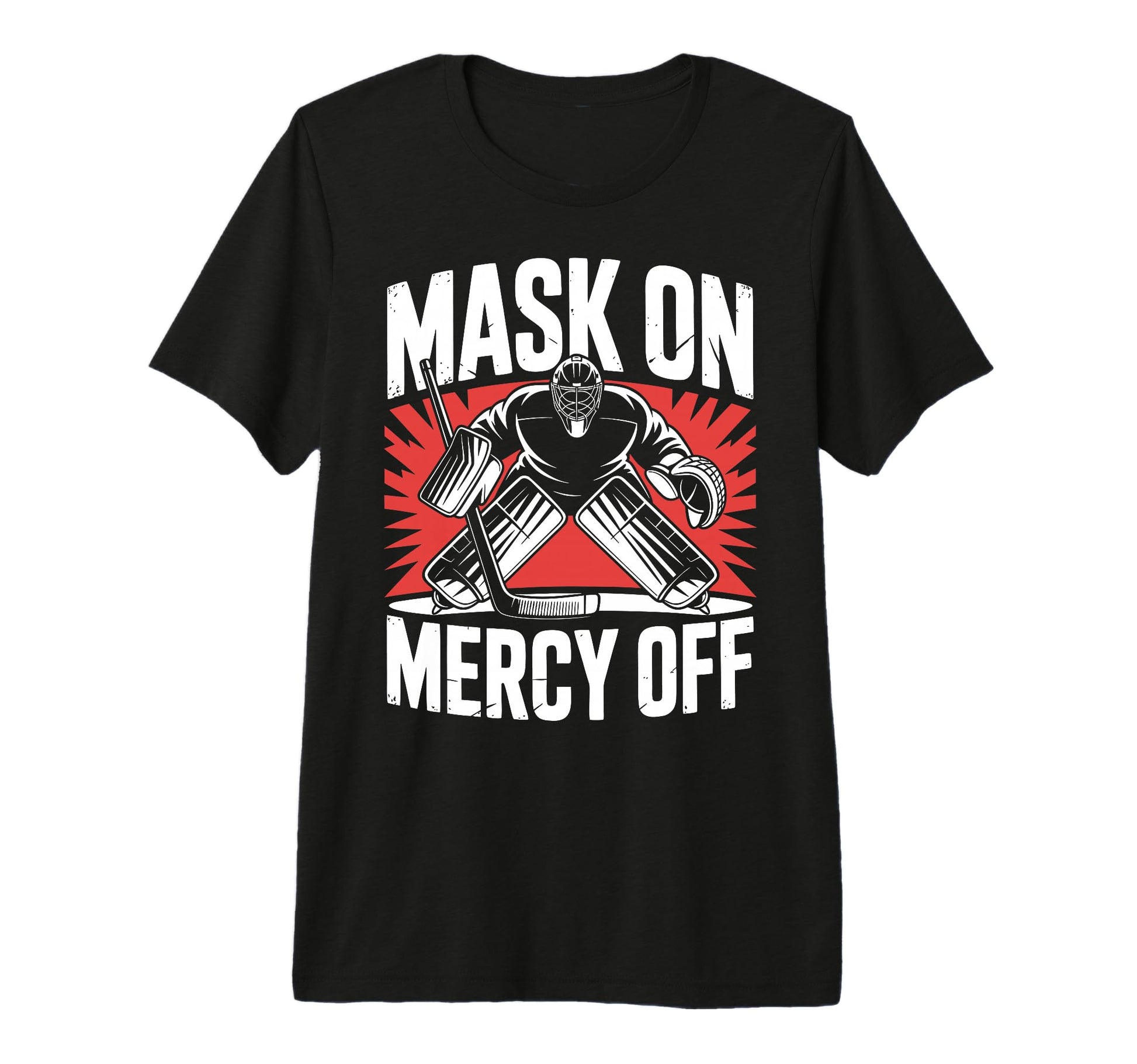 Hockey Goalie Mask Ice Hockey Goalkeeper T-Shirt - Custom Art Print Unisex - T-Shirt, Sweatshirt, Hoodie