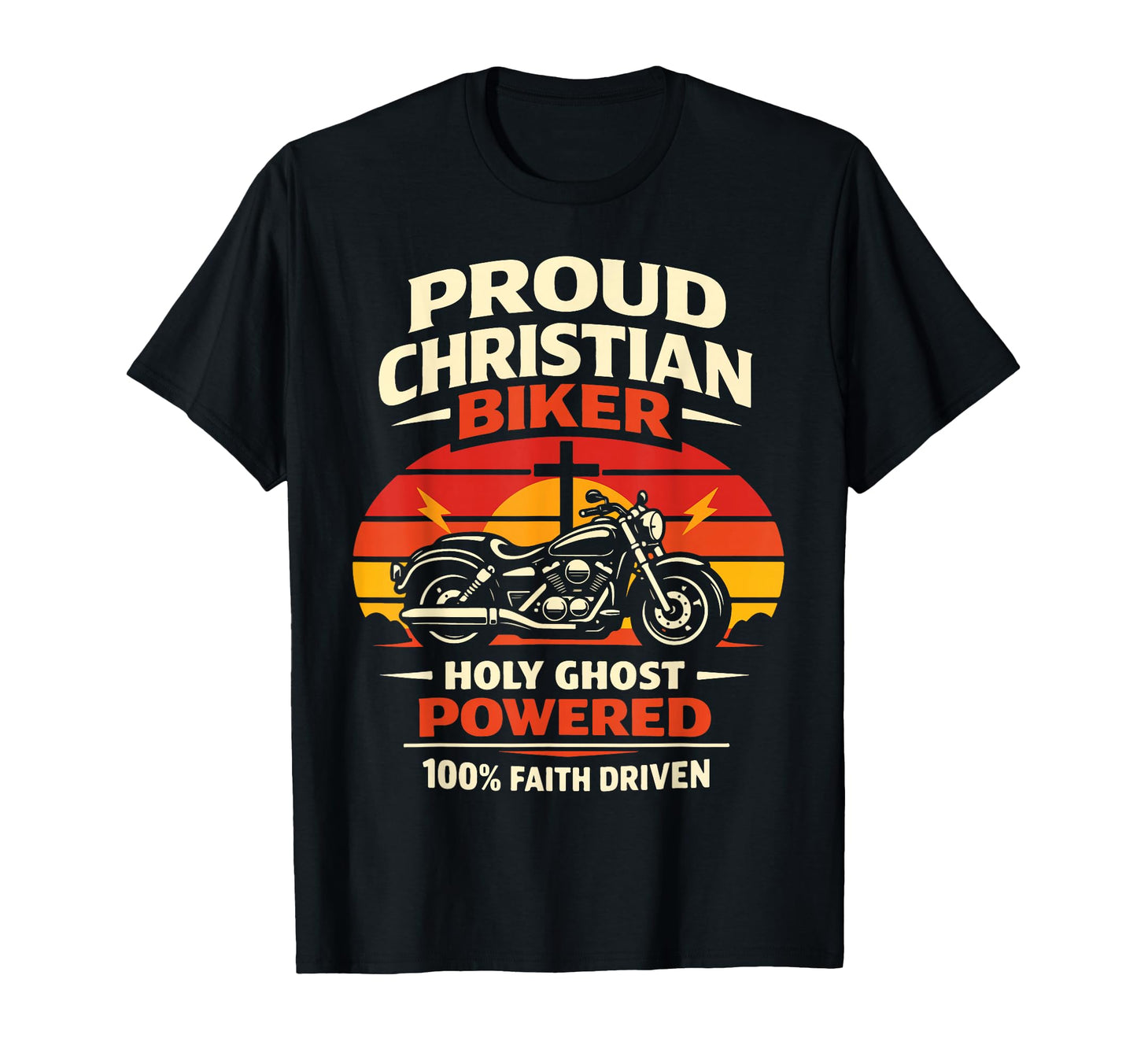 Christian Motorcycle Biker Proud T-Shirt - Trendy Graphic Men Women - T-Shirt, Sweatshirt, Hoodie