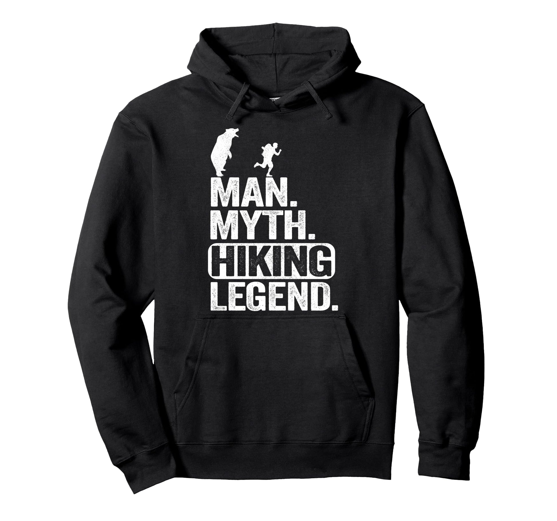 Myth Hiking Legend Hiker Grandpa Bear Hoodie - Aesthetic Graphic Unisex - T-Shirt, Sweatshirt, Hoodie