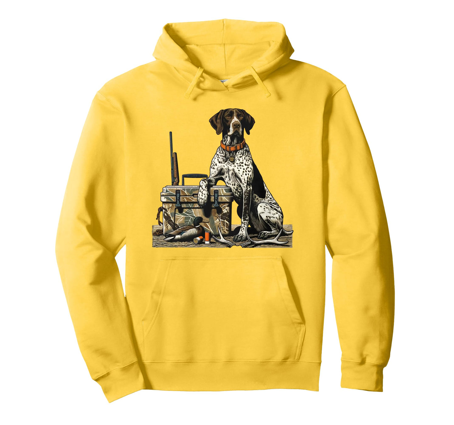 Old School Camo German Shorthaired Pointer Hoodie - Graphic Print Unisex - T-Shirt, Sweatshirt, Hoodie
