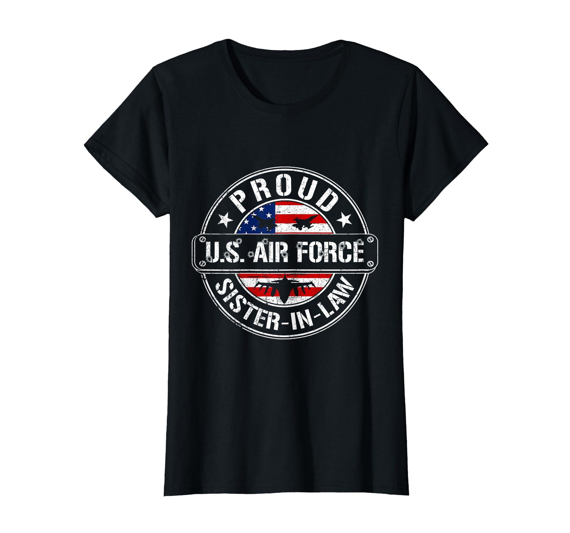 Proud Air Force Sister Law Flag Us T-Shirt - Custom Art Print Unisex - T-Shirt, Sweatshirt, Hoodie