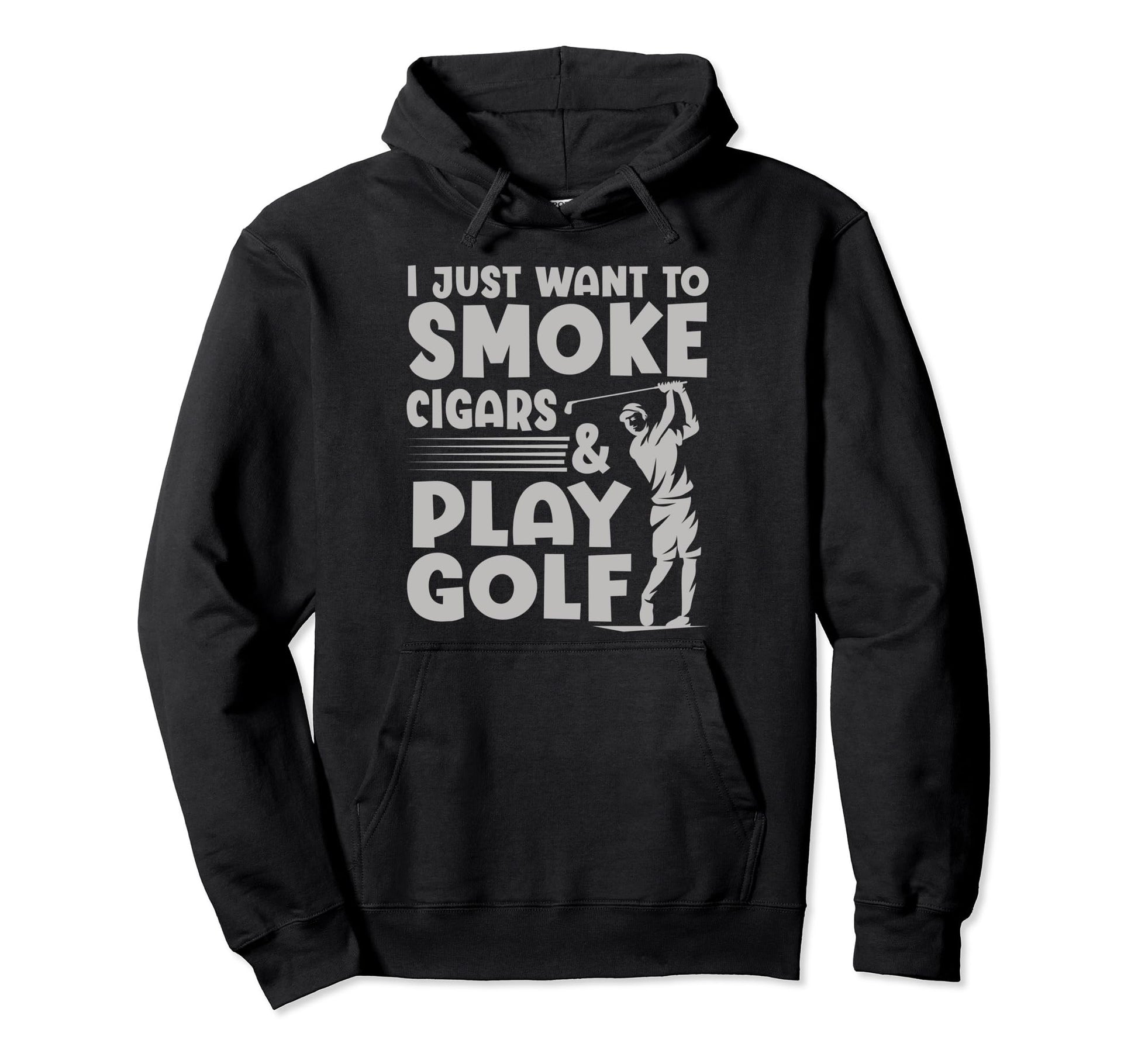 I Just Want To Smoke Cigars And Play Hoodie - Aesthetic Graphic for Adults - T-Shirt, Sweatshirt, Hoodie