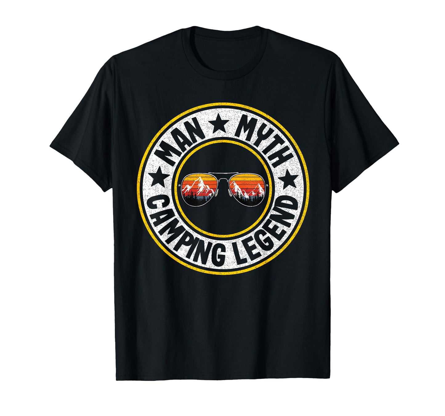 Myth Camping Legend Rv Camper Dad T-Shirt - Fun Novelty Design Men Women - T-Shirt, Sweatshirt, Hoodie