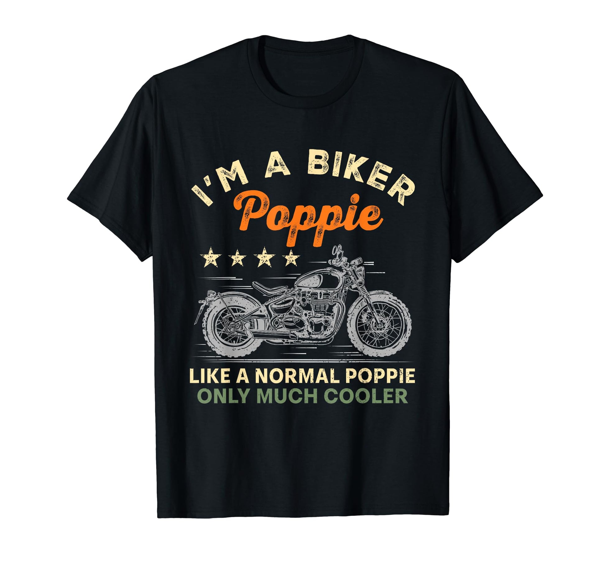 Im Biker Poppie Motorcycle Rider Fathers T-Shirt - Minimalist Print Unisex - T-Shirt, Sweatshirt, Hoodie