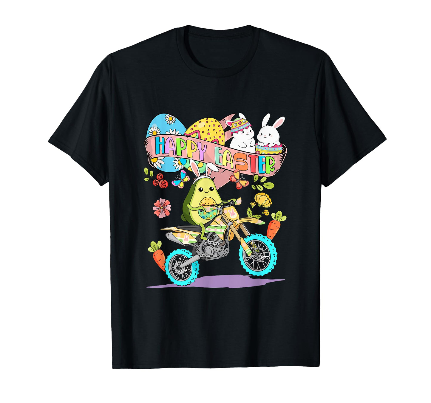 Happy Easter Bunny Avocado Riding T-Shirt - Streetwear Style for Adults - T-Shirt, Sweatshirt, Hoodie