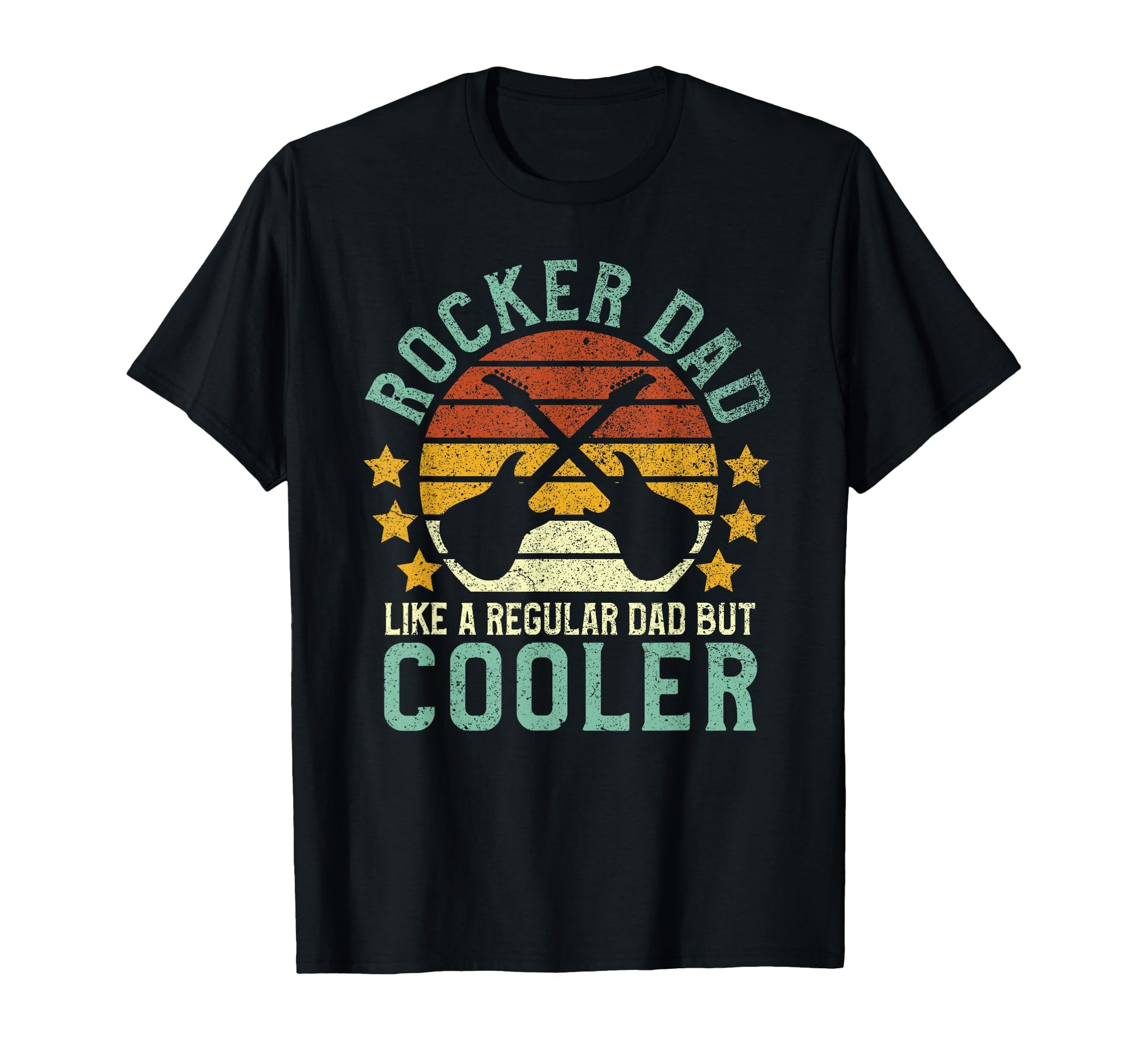Rocker Dad Funny Rock And Roll Lover T-Shirt - Custom Art Print Unisex - T-Shirt, Sweatshirt, Hoodie