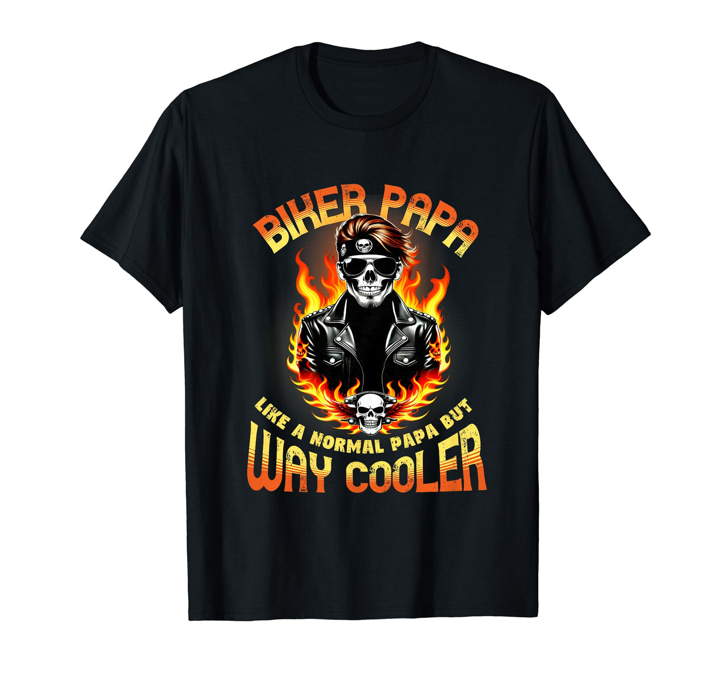 Biker Papa Dad Motorcycle Lover T-Shirt - Trendy Graphic for Adults - T-Shirt, Sweatshirt, Hoodie