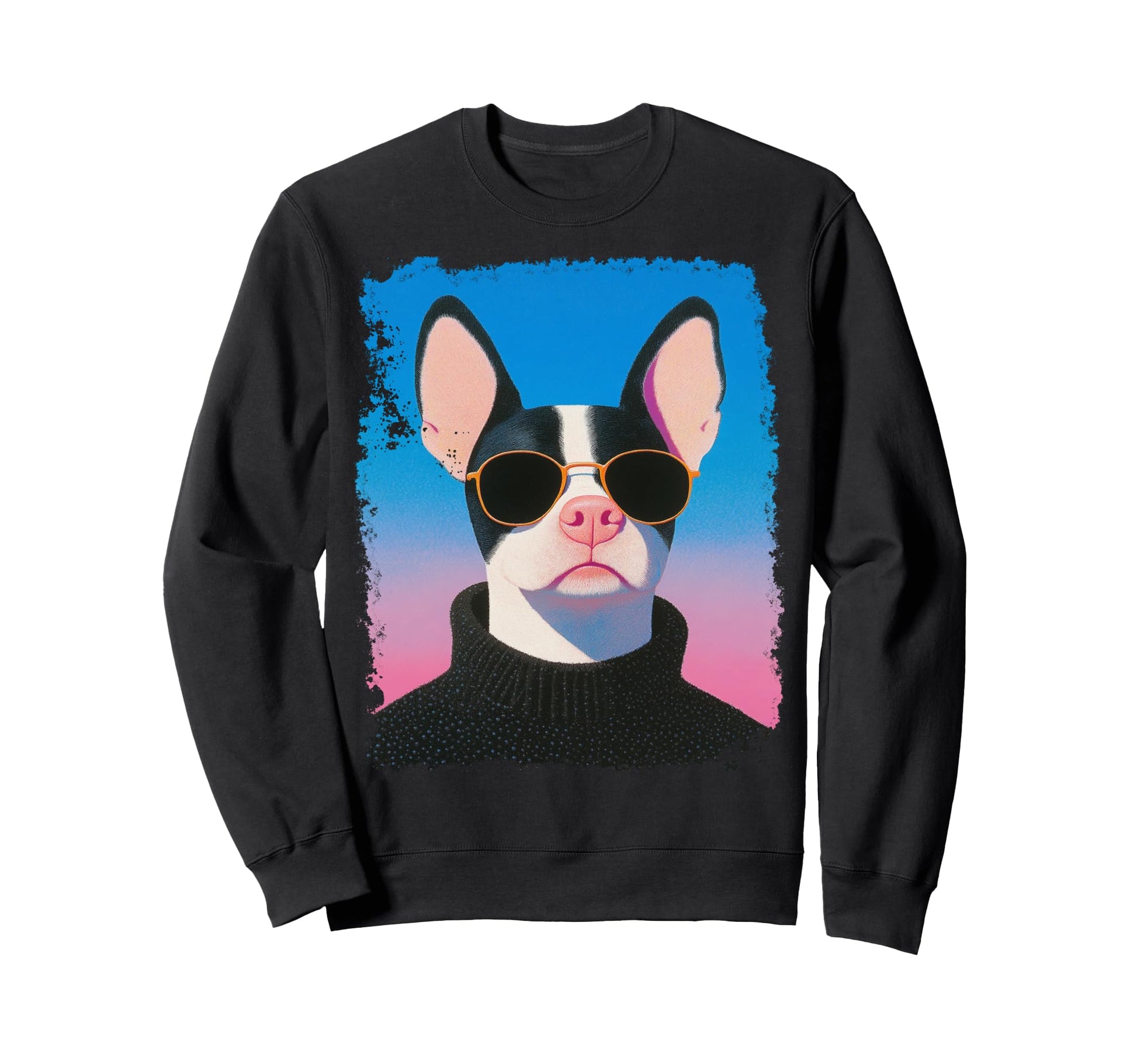 Pop Art Tops Turtleneck Dog Sweatshirt - Unique Graphic for Adults - T-Shirt, Sweatshirt, Hoodie
