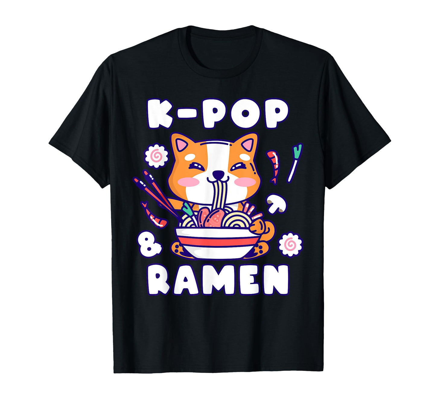 Shiba Inu K Pop Ramen Korean Music T-Shirt - Streetwear Style Unisex - T-Shirt, Sweatshirt, Hoodie