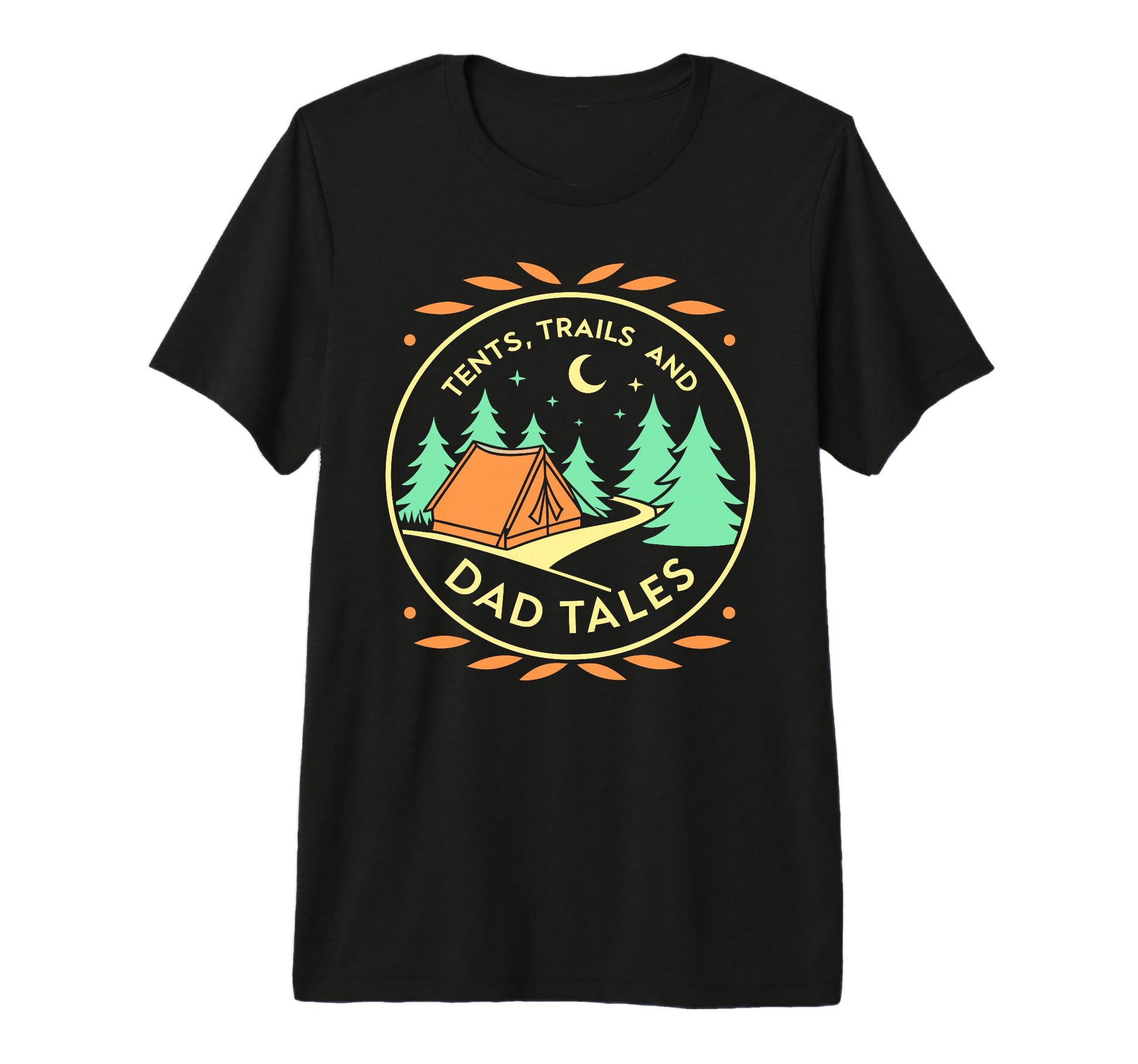 Mens Tents Trails Dad Tales Fathers Day T-Shirt - Aesthetic Graphic Unisex - T-Shirt, Sweatshirt, Hoodie