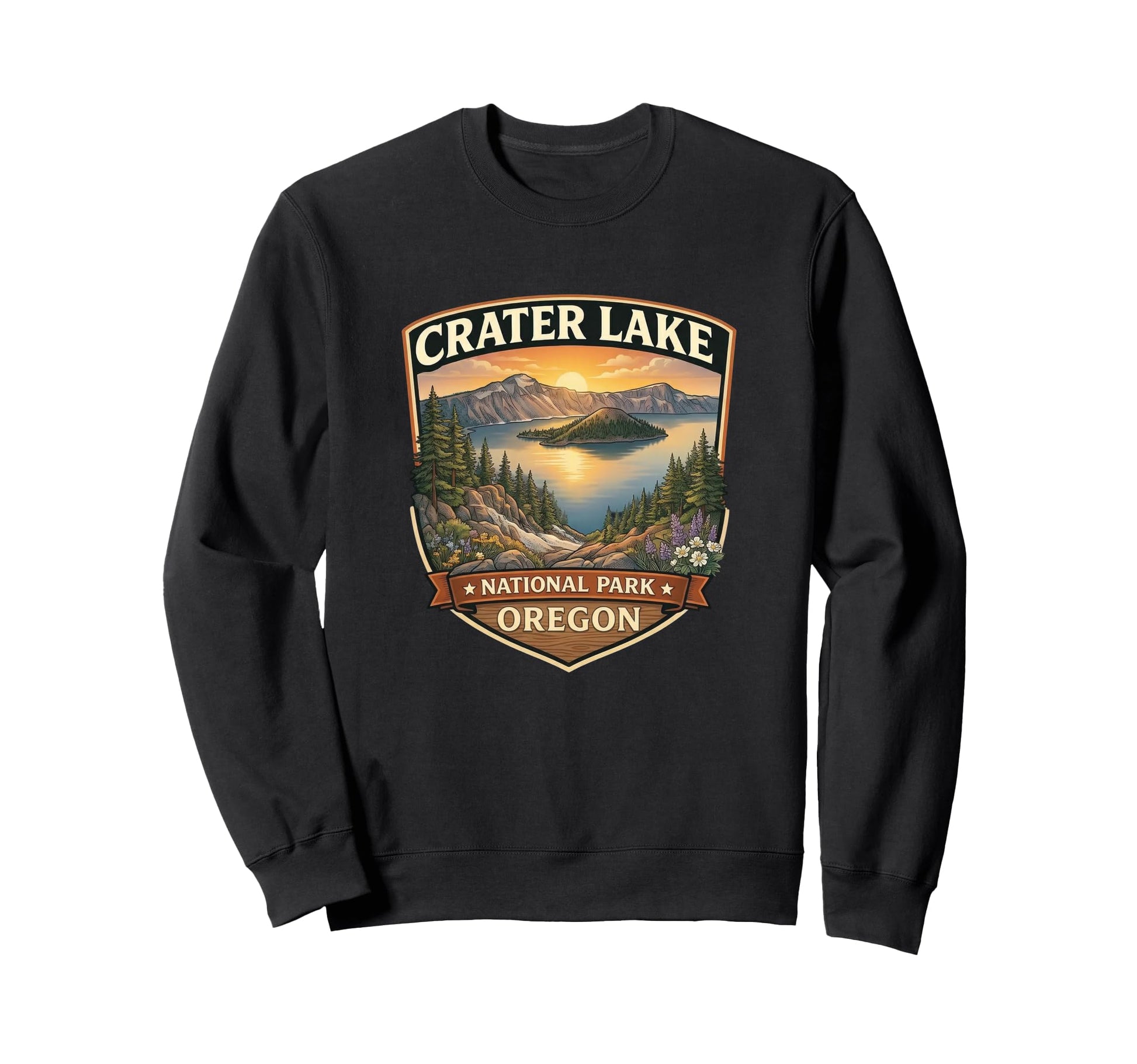 Crater Lake National Park Oregon Sweatshirt - Custom Art Print for Adults - T-Shirt, Sweatshirt, Hoodie