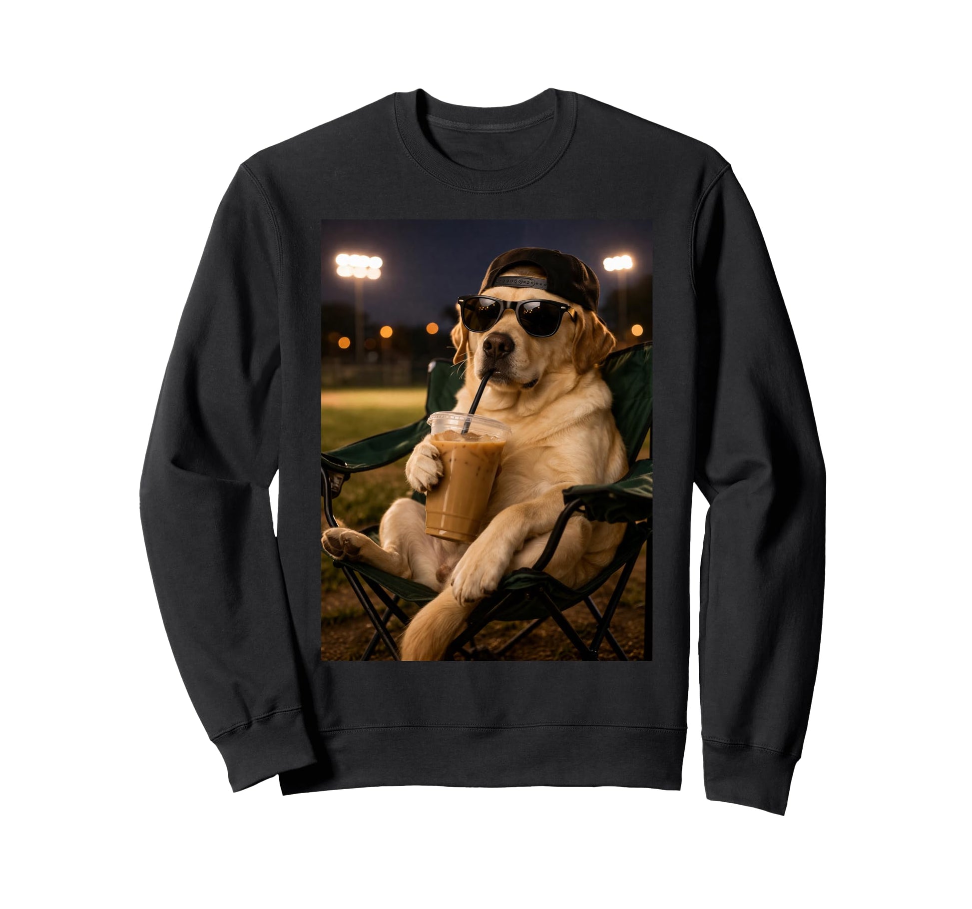 Labrador Retriever Ballfield Baseball Sweatshirt - Graphic Print Unisex - T-Shirt, Sweatshirt, Hoodie