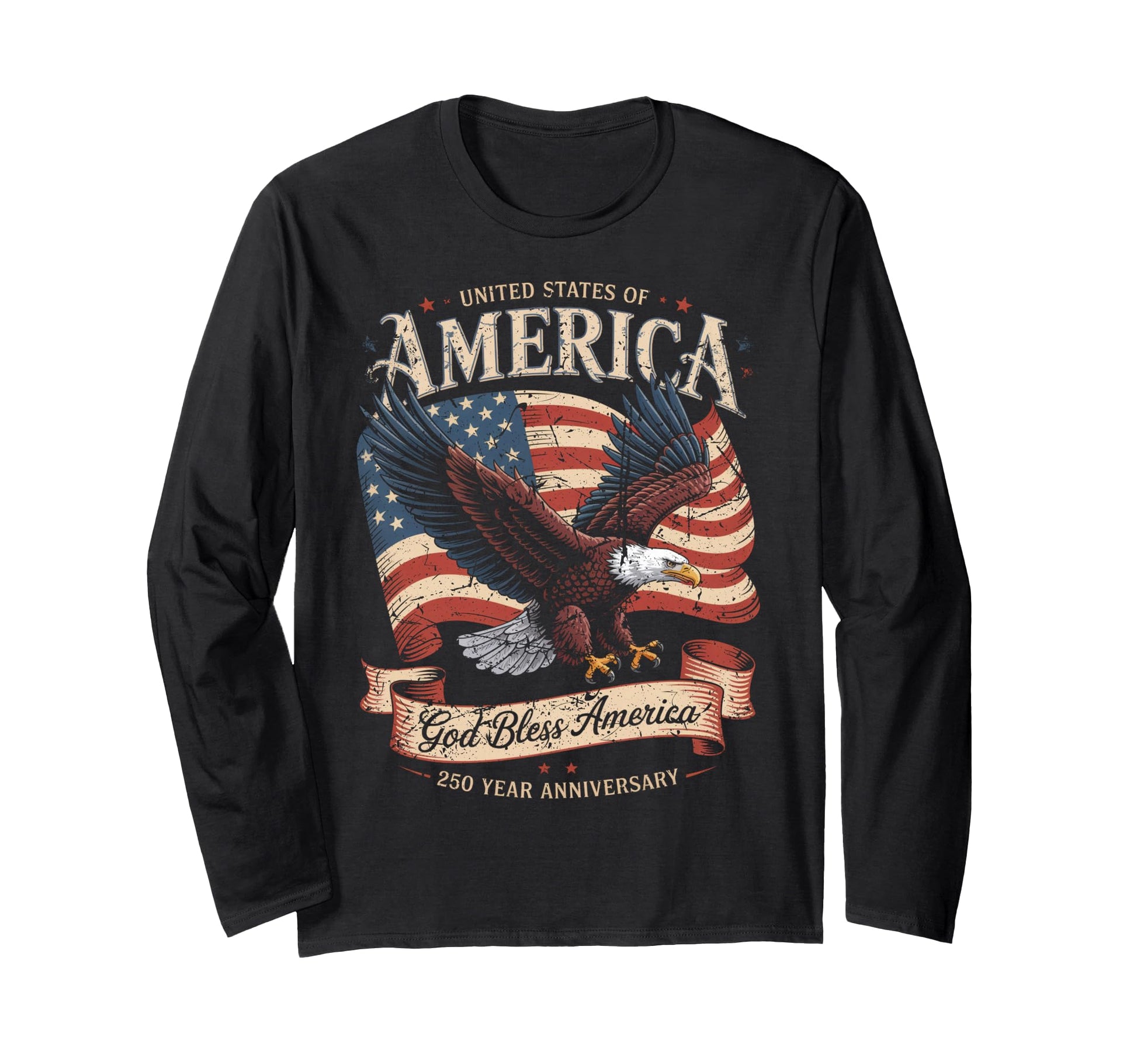 United States Anniversary American Flag Sweatshirt - Graphic Print Unisex - T-Shirt, Sweatshirt, Hoodie