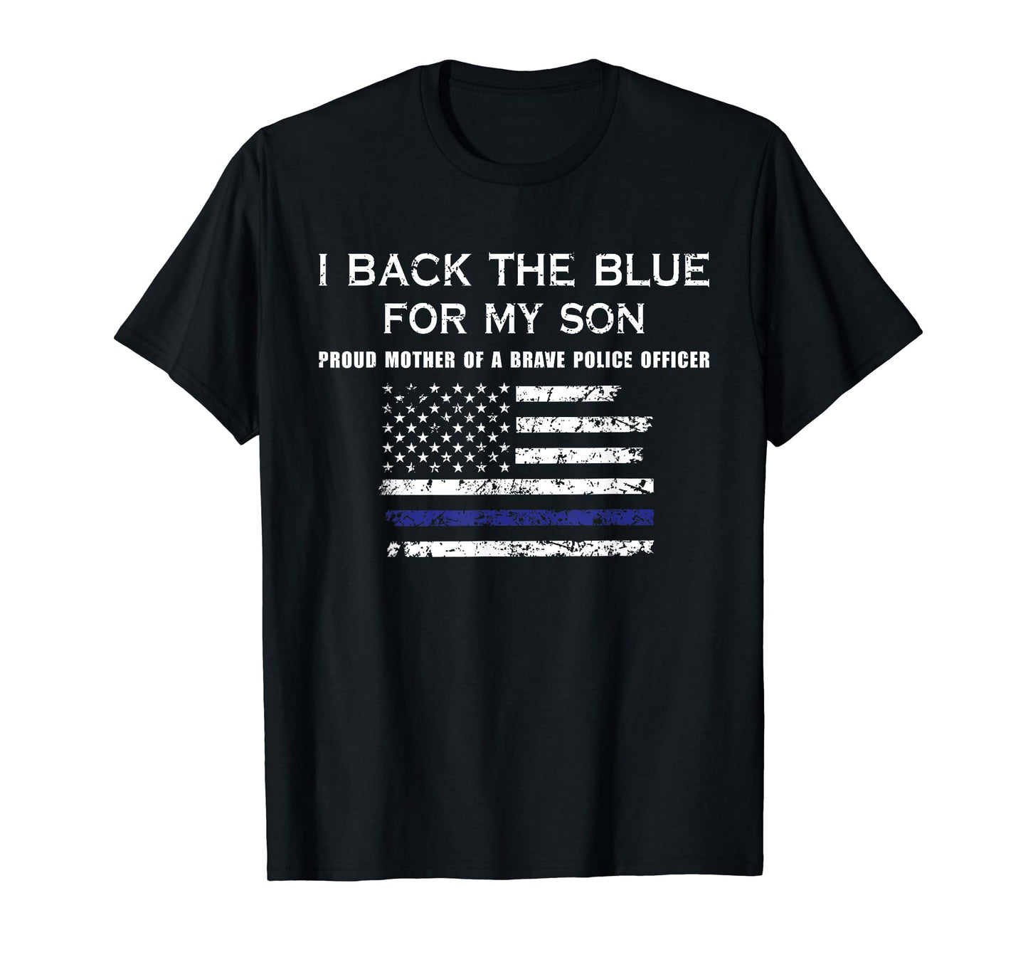 Thin Blue Line American Flag Police T-Shirt - Casual Everyday Wear Unisex - T-Shirt, Sweatshirt, Hoodie