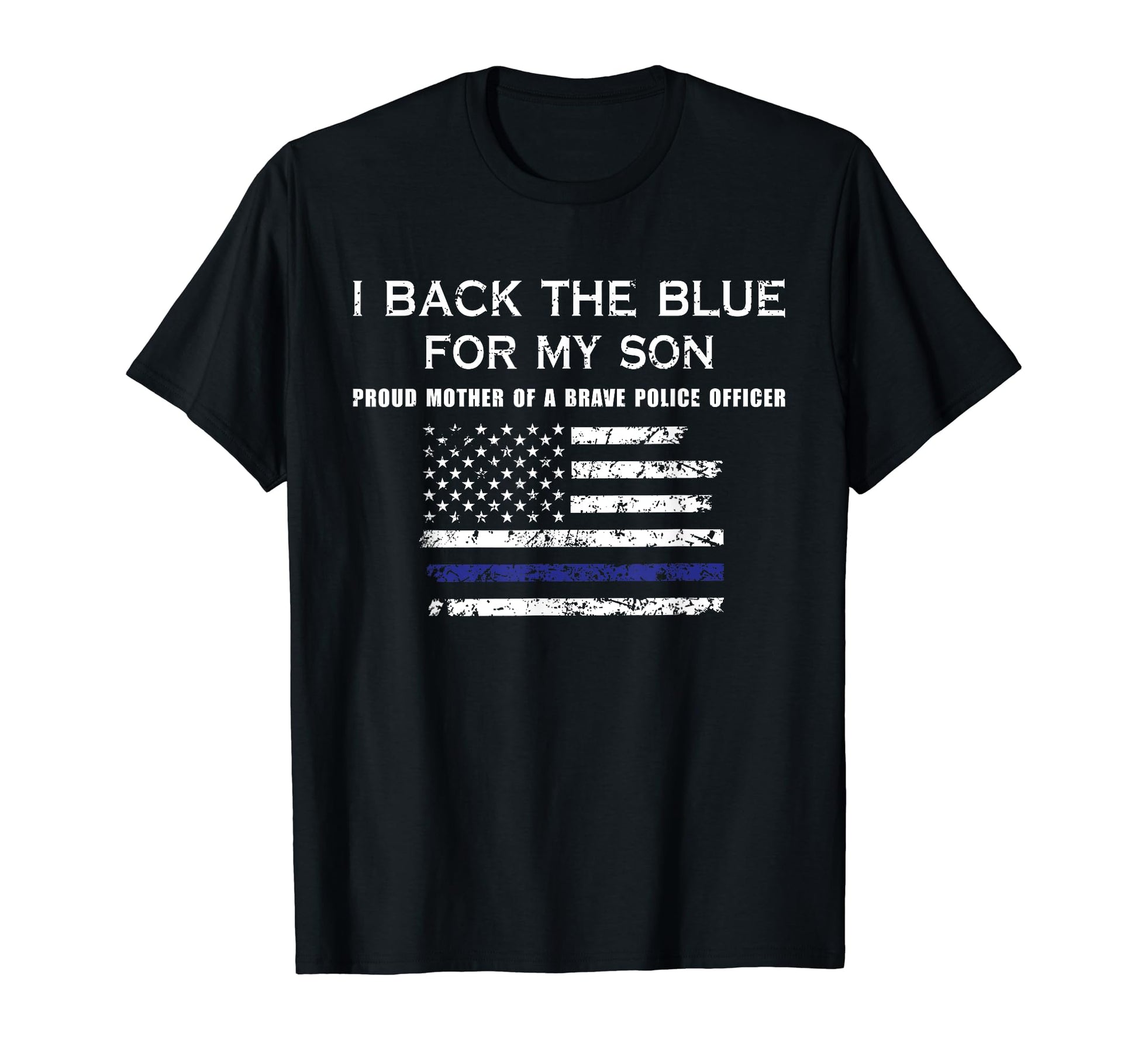 Thin Blue Line American Flag Police T-Shirt - Casual Everyday Wear Unisex - T-Shirt, Sweatshirt, Hoodie