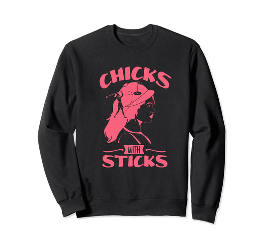 Chicks Sticks Golf Cart Golfer Sweatshirt - Streetwear Style Men Women - T-Shirt, Sweatshirt, Hoodie