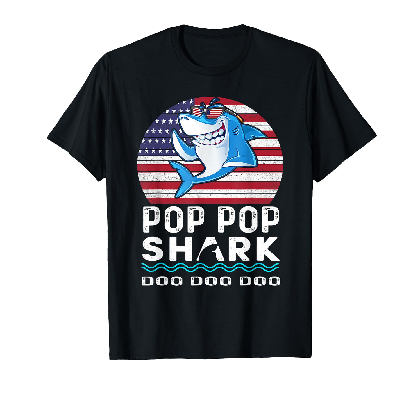 Pop Pop Shark Fathers Day Gift From T-Shirt - Minimalist Print Men Women - T-Shirt, Sweatshirt, Hoodie