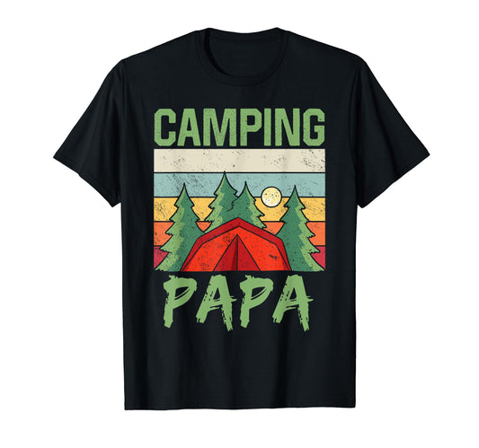 Camping Papa Camp Campsite Campfire T-Shirt - Novelty Apparel Unisex - T-Shirt, Sweatshirt, Hoodie