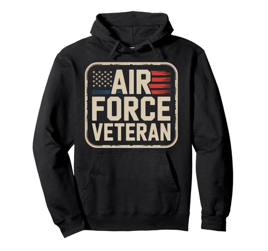 Air Force Veteran Us American Flag Hoodie - Streetwear Style for Adults - T-Shirt, Sweatshirt, Hoodie
