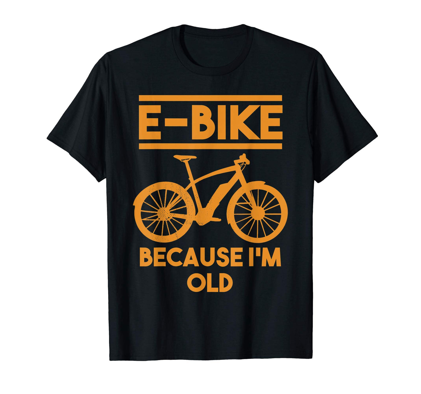 E Bike Funny Old Father Cyclist Bicylce T-Shirt - Graphic Print for Adults - T-Shirt, Sweatshirt, Hoodie
