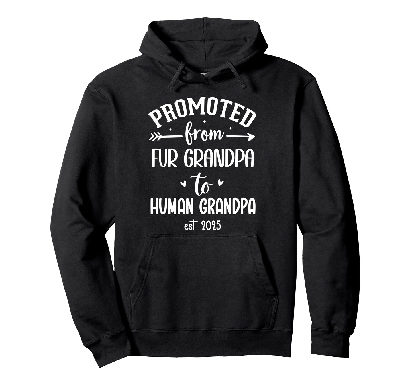 Promoted From Fur Grandpa To Human Hoodie - Aesthetic Graphic Men Women - T-Shirt, Sweatshirt, Hoodie