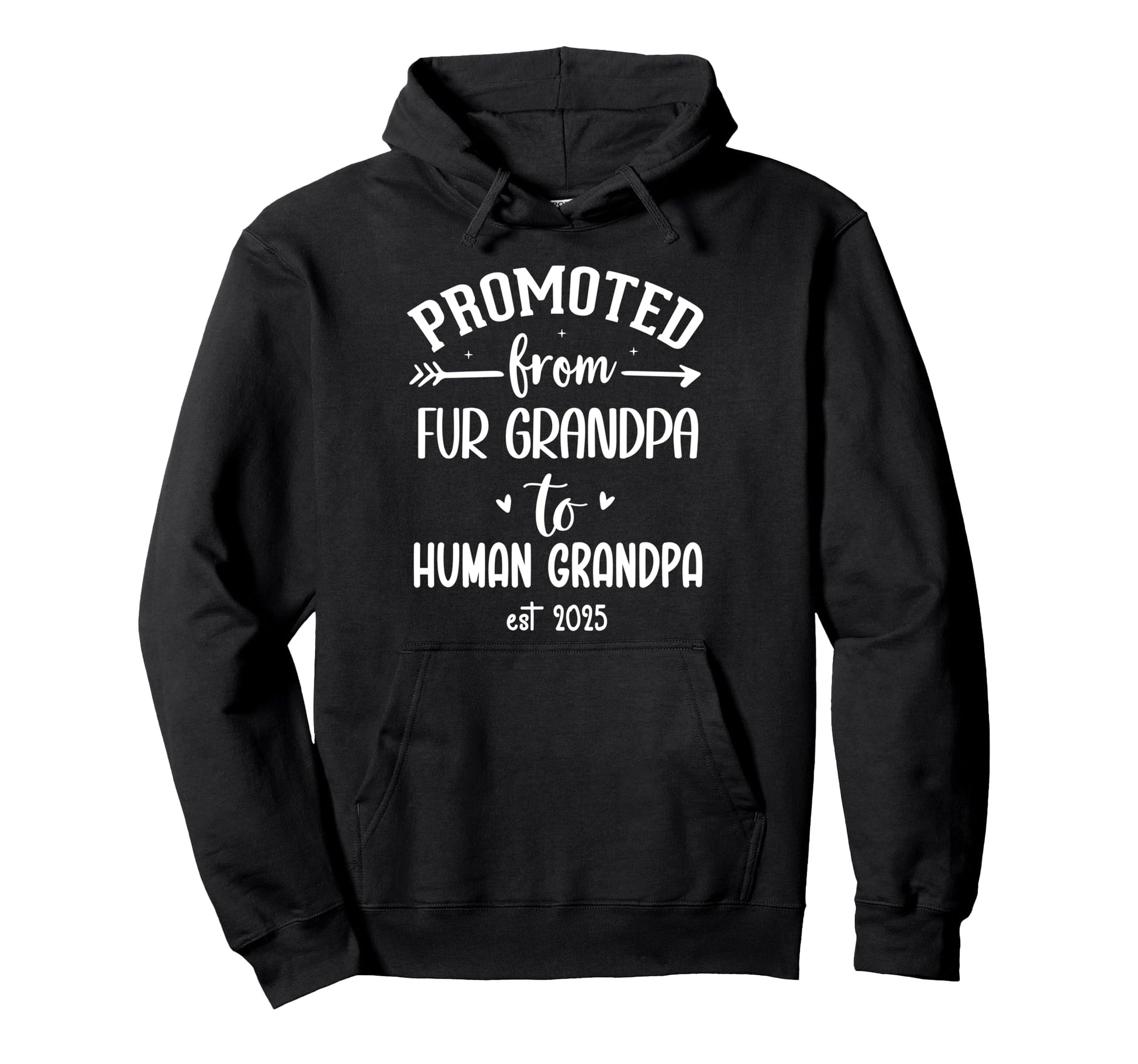 Promoted From Fur Grandpa To Human Hoodie - Aesthetic Graphic Men Women - T-Shirt, Sweatshirt, Hoodie