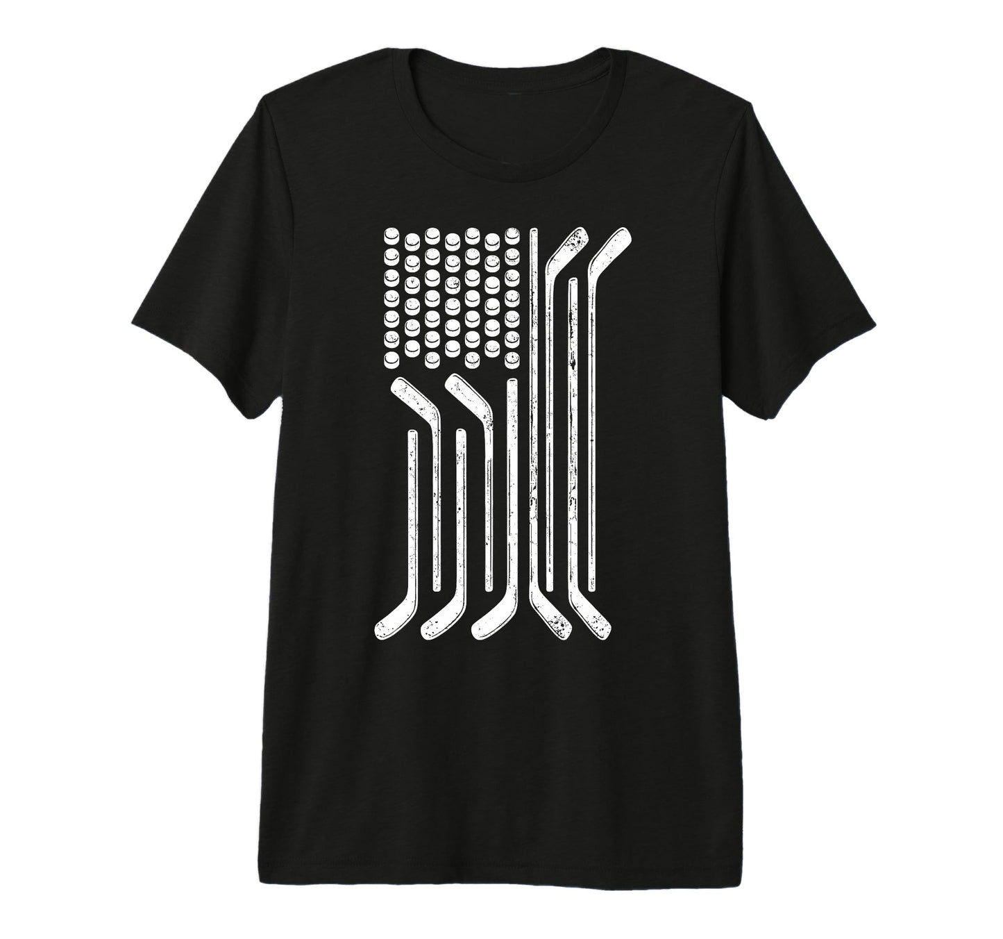 Usa Flag American Ice Hockey Patriotic T-Shirt - Graphic Print for Adults - T-Shirt, Sweatshirt, Hoodie