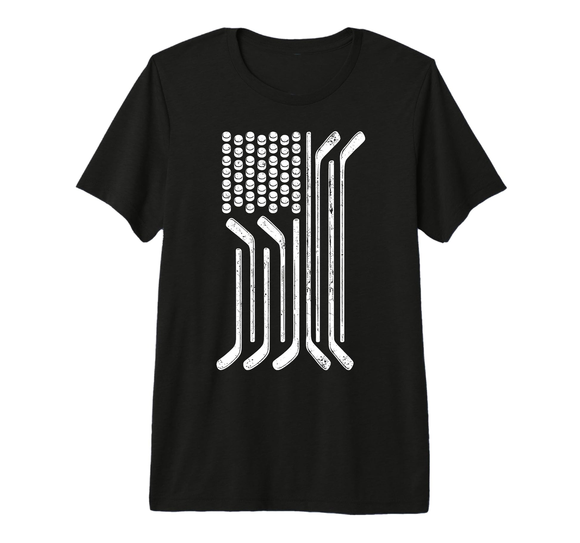 Usa Flag American Ice Hockey Patriotic T-Shirt - Graphic Print for Adults - T-Shirt, Sweatshirt, Hoodie