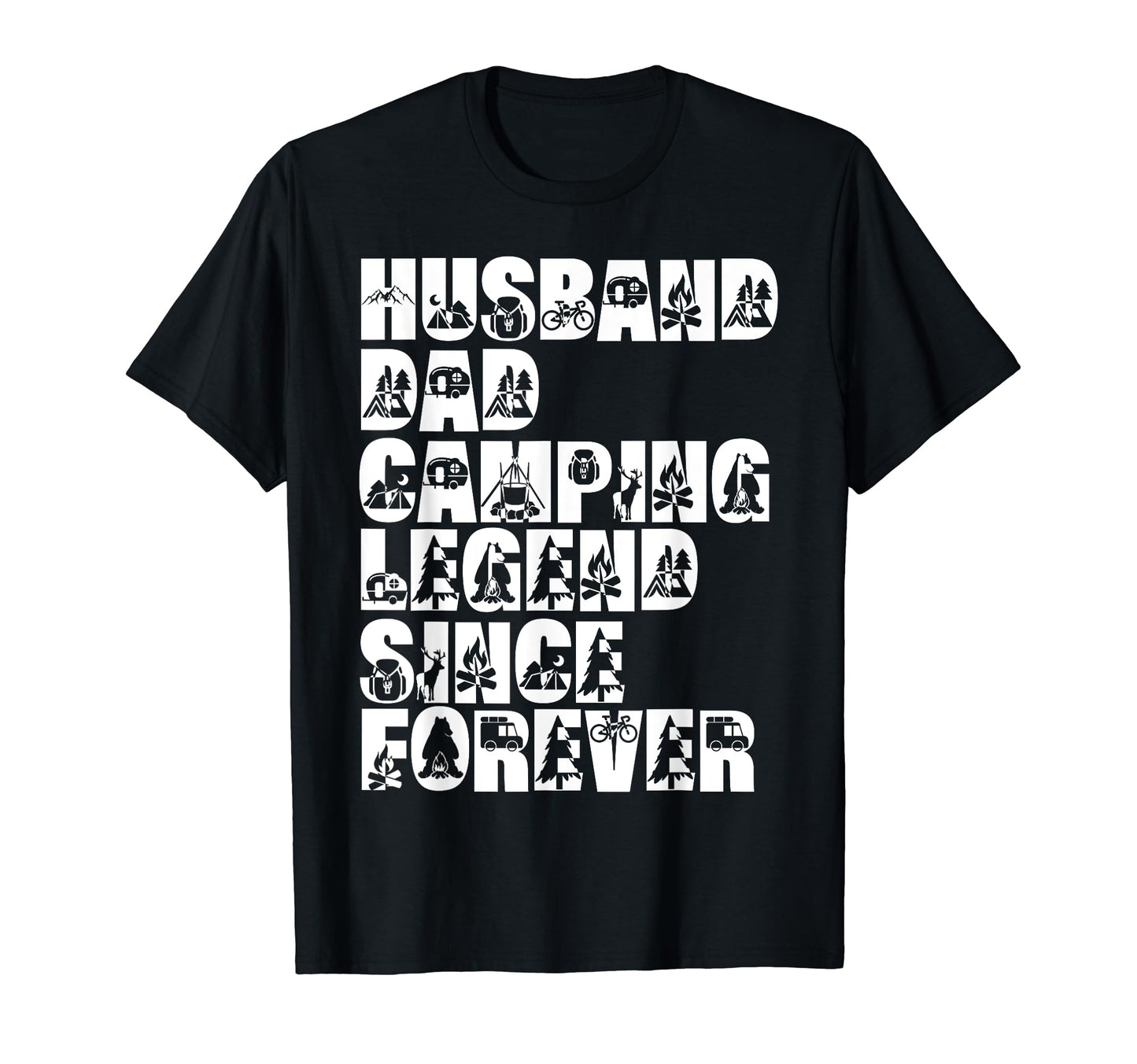 Husband Dad Camping Legend Since T-Shirt - Trendy Graphic for Adults - T-Shirt, Sweatshirt, Hoodie