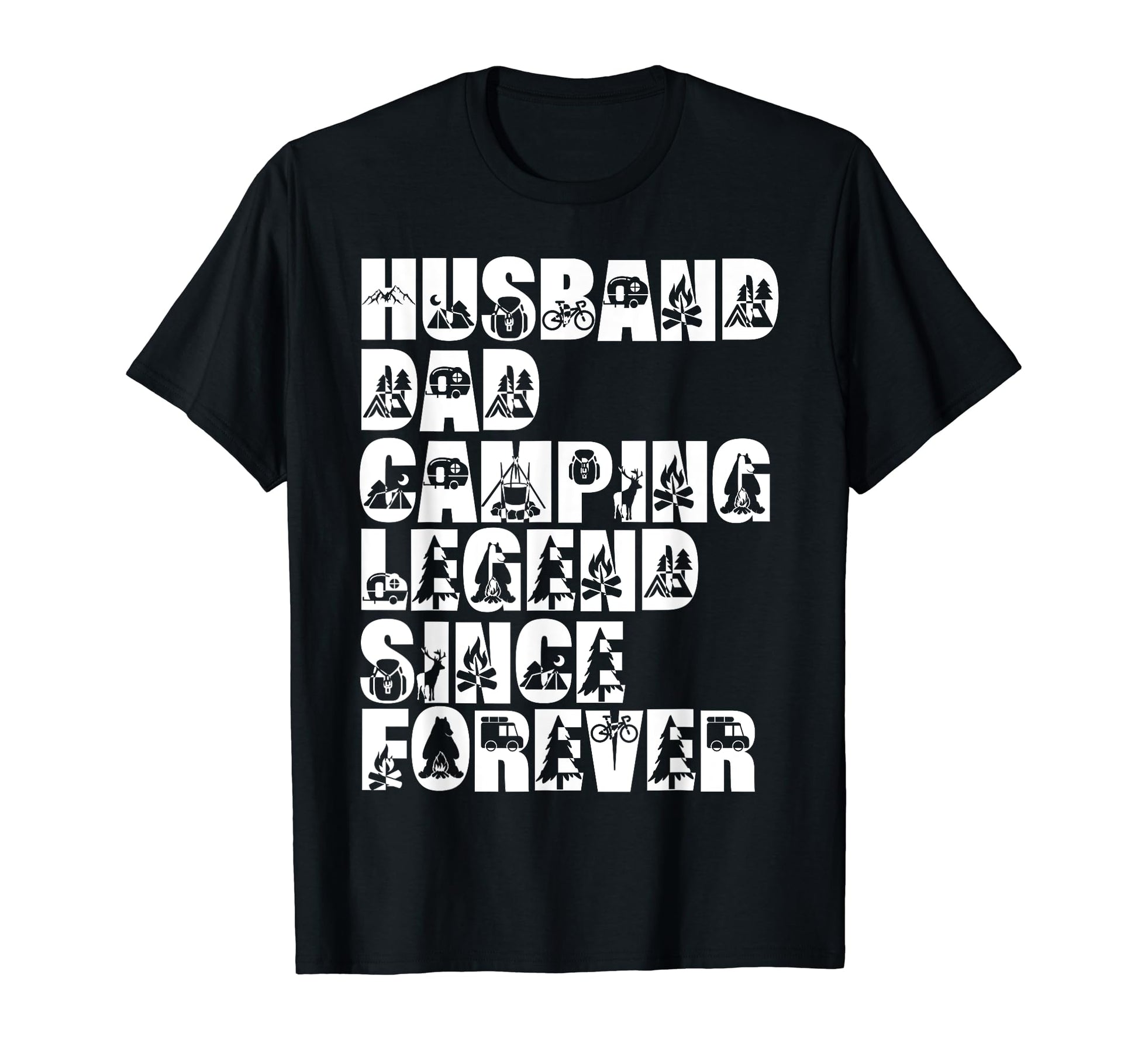 Husband Dad Camping Legend Since T-Shirt - Trendy Graphic for Adults - T-Shirt, Sweatshirt, Hoodie