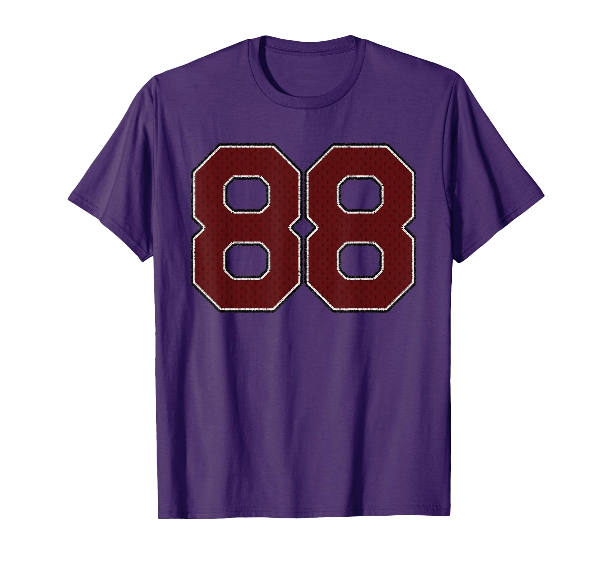 Player Maroon Number 88 Sports Fan T-Shirt - Minimalist Print Men Women - T-Shirt, Sweatshirt, Hoodie