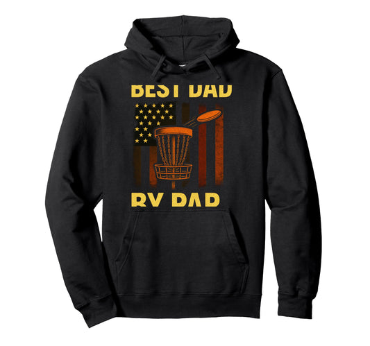 Best Dad Par Funny Disc Golf American Hoodie - Graphic Print Unisex - T-Shirt, Sweatshirt, Hoodie