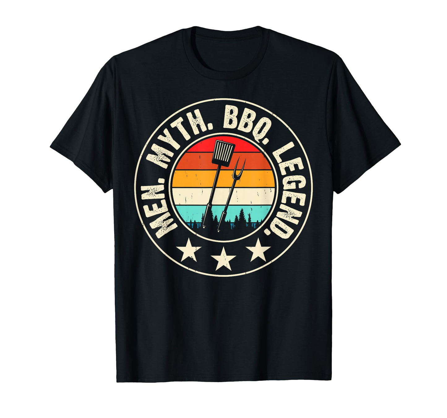 Bbq Myth Bbq Legend Grill Dad Hero Chef T-Shirt - Graphic Print Unisex - T-Shirt, Sweatshirt, Hoodie