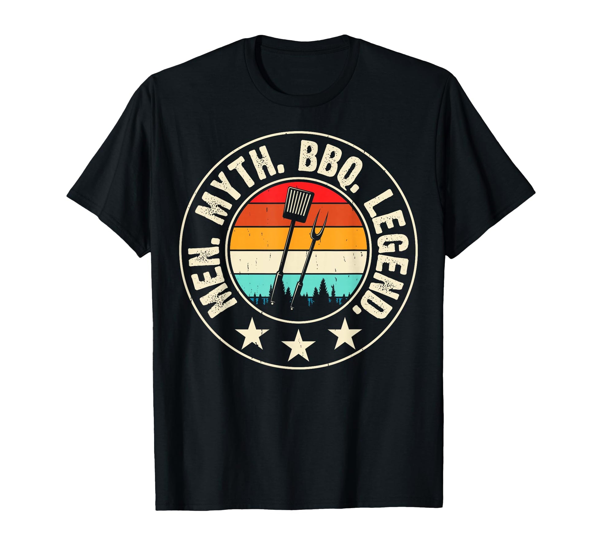 Bbq Myth Bbq Legend Grill Dad Hero Chef T-Shirt - Graphic Print Unisex - T-Shirt, Sweatshirt, Hoodie