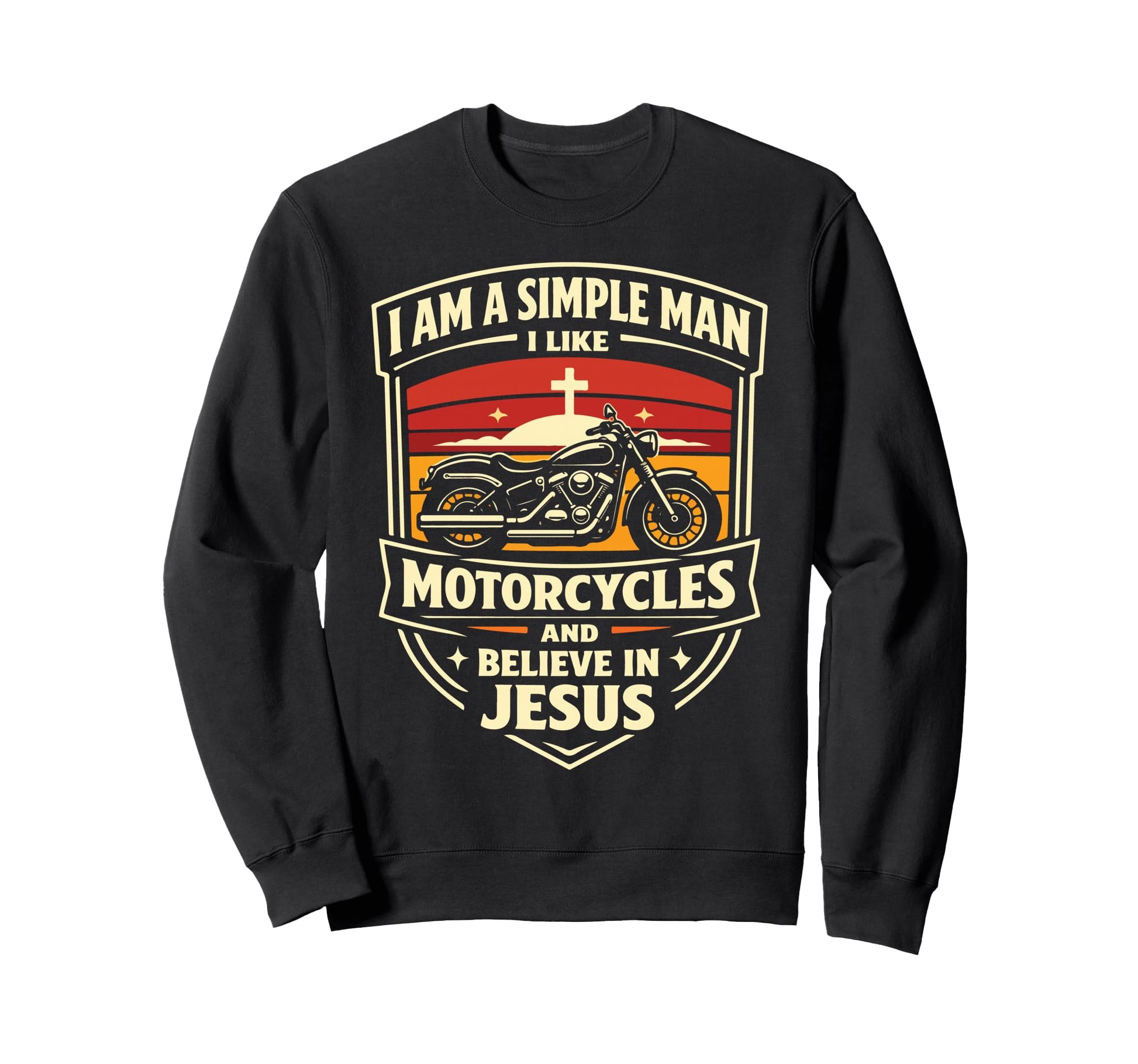 Christian Motorcycle Biker I Am Sweatshirt - Graphic Print for Adults - T-Shirt, Sweatshirt, Hoodie