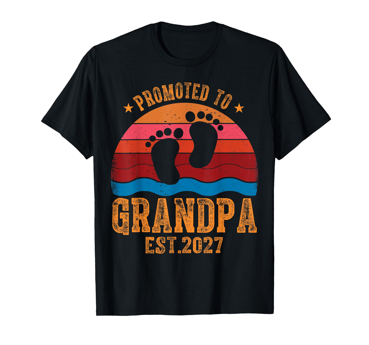 Promoted To Grandpa Est 2027 New Dad T-Shirt - Graphic Print Unisex - T-Shirt, Sweatshirt, Hoodie